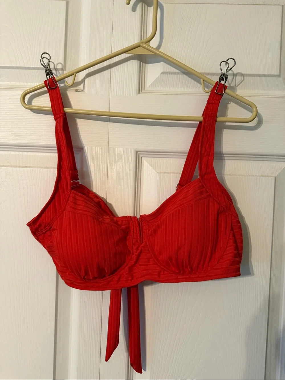 Brand new never worn Red High-Waist Ribbed Bikini Set